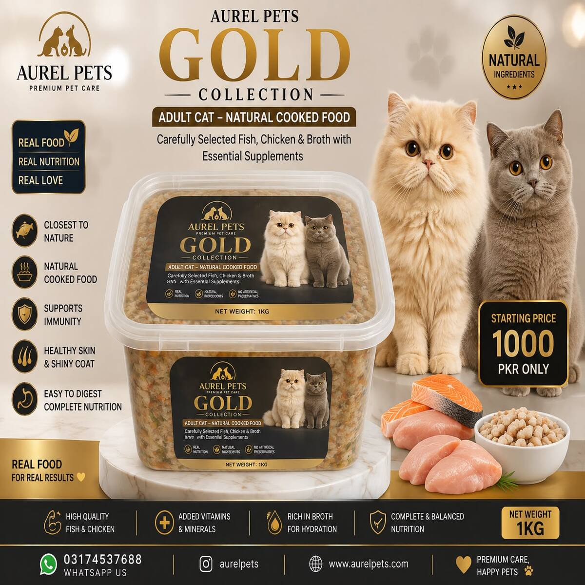 Gold Collection Adult Cat Natural Cooked Food